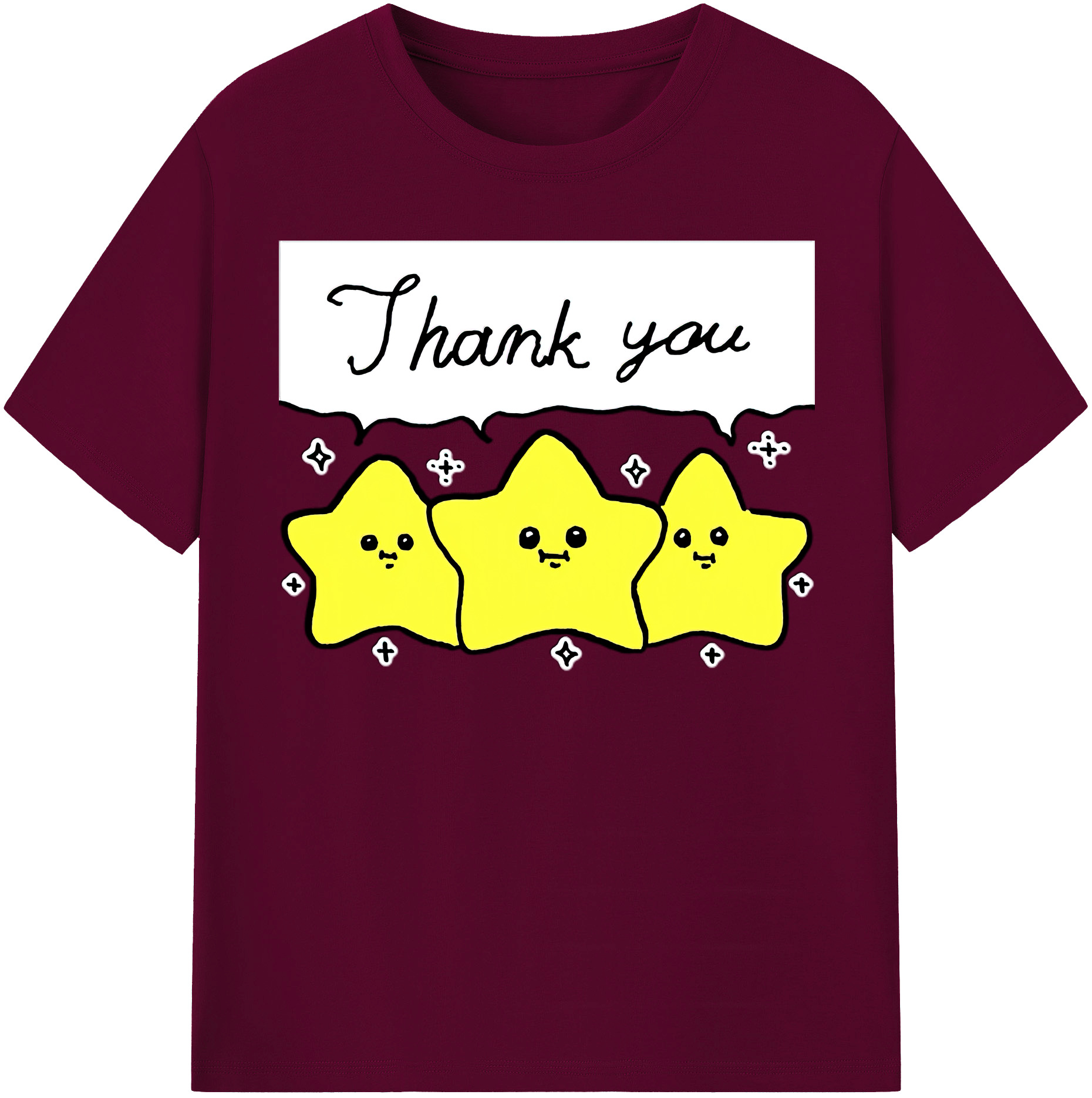 （画像用） ちいかわ 流れ星 Chii-kawa Shooting star レディースカジュアルプリントTシャツ（綿100％）